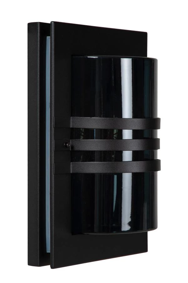 Lucide PRIVAS - Wandlamp Binnen/Buiten - 1xE27 - IP44 - Zwart - uitgezet